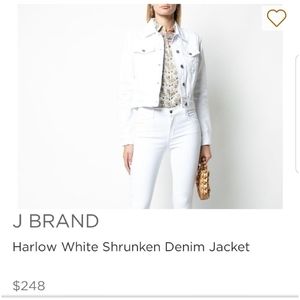 J brand white denim jacket ONE OF A KIND